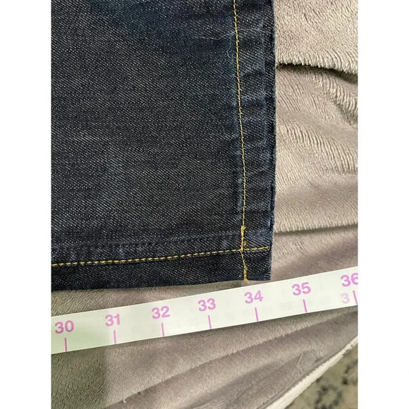 Current/Elliot Denim Men’s Long Jeans Dark Wash 34 W Button Fly Classic Preppy - Picture 6 of 8